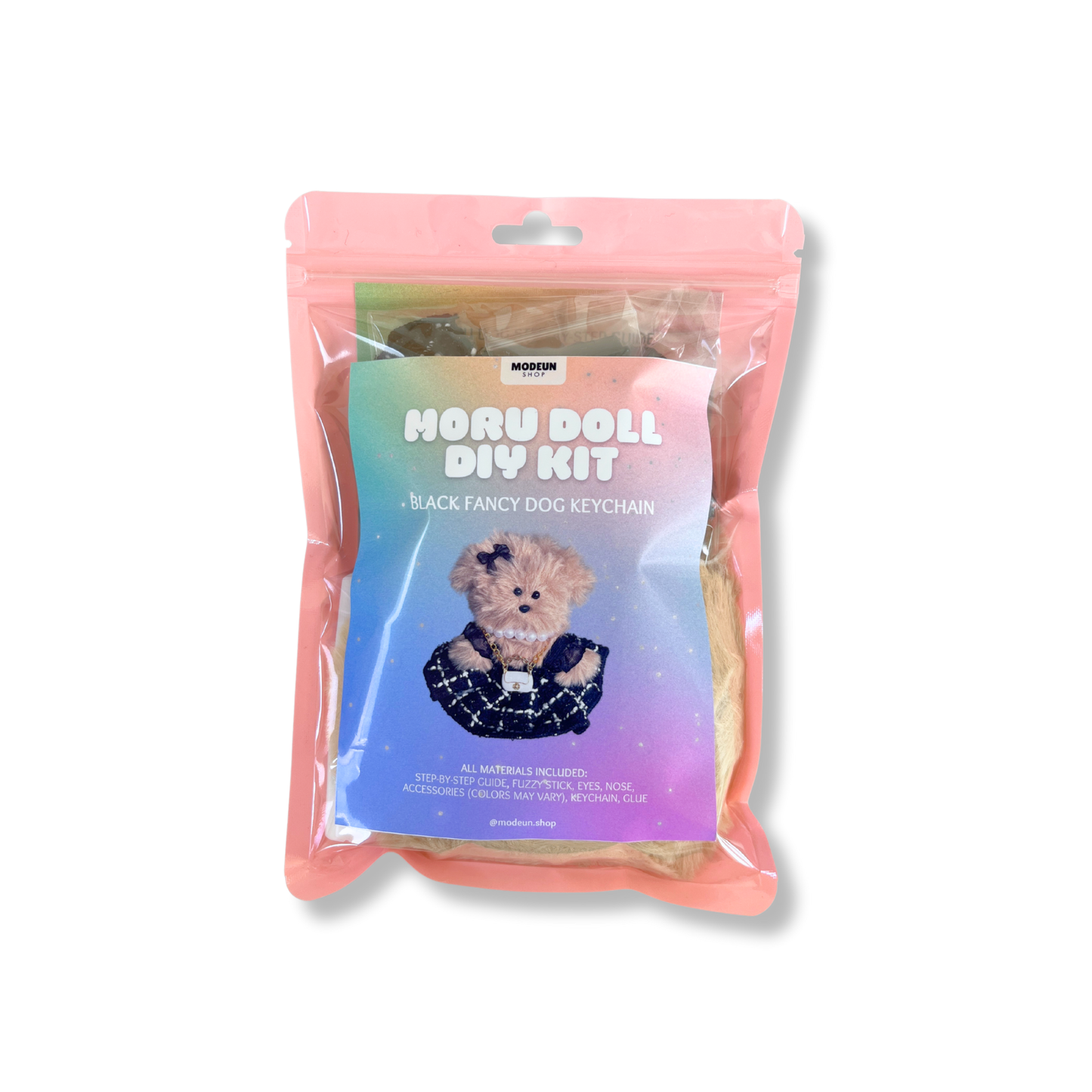 FANCY BLACK MORU DOG DIY KIT