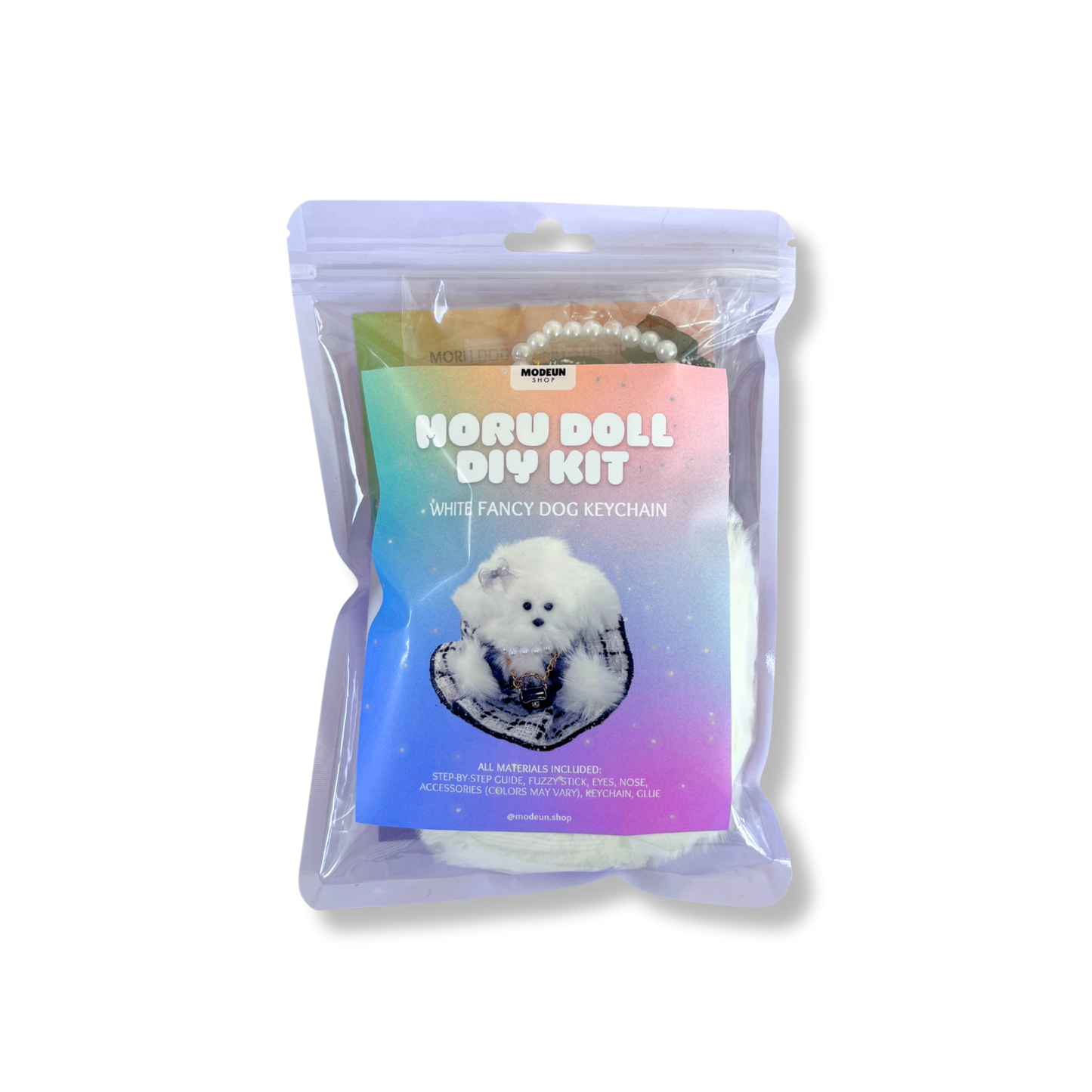 FANCY WHITE MORU DOG DIY KIT