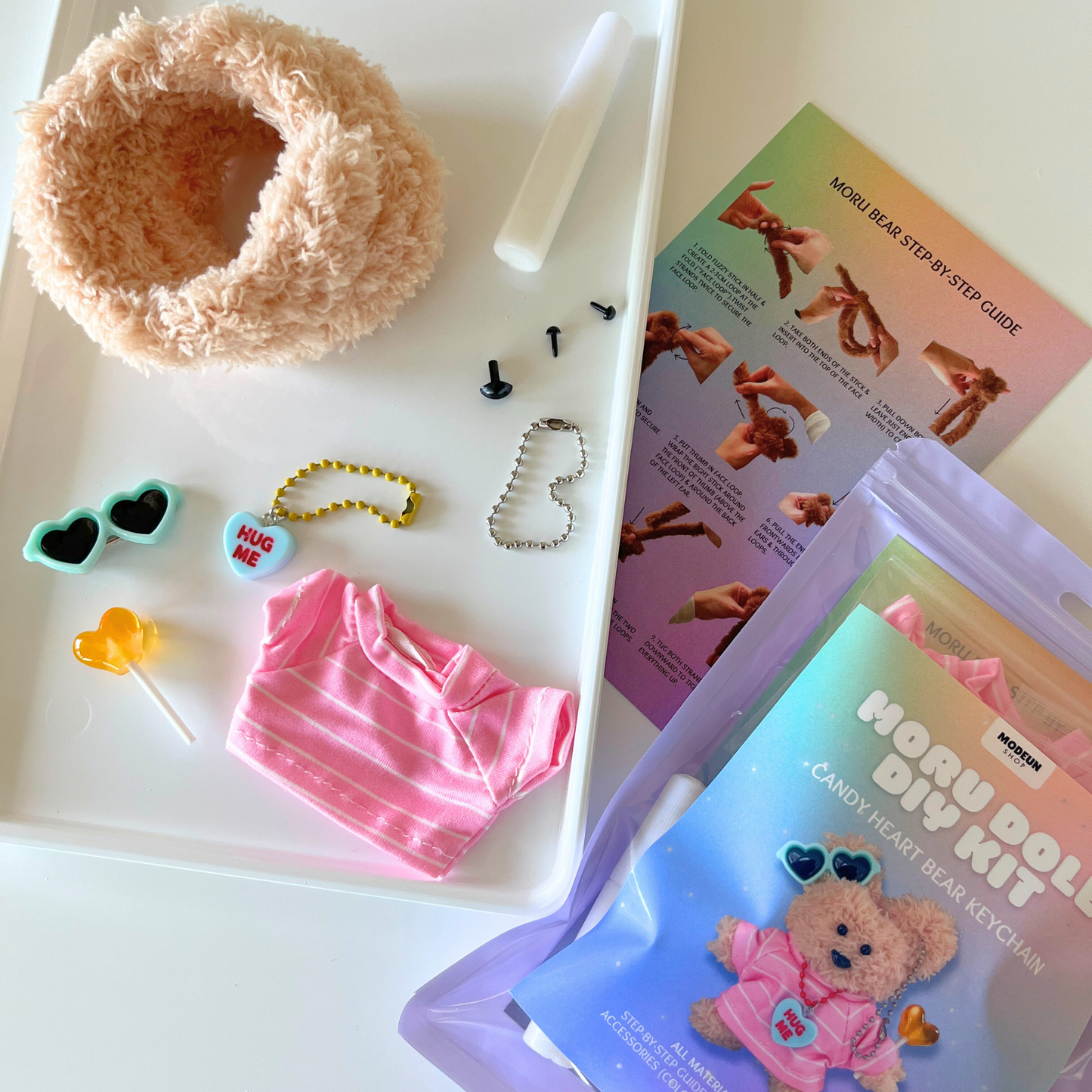 CANDY HEART BEAR DIY KEYCHAIN KIT