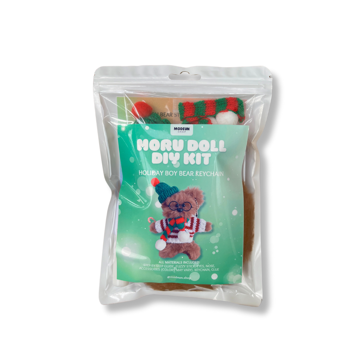 HOLIDAY BOY BEAR DIY KEYCHAIN KIT