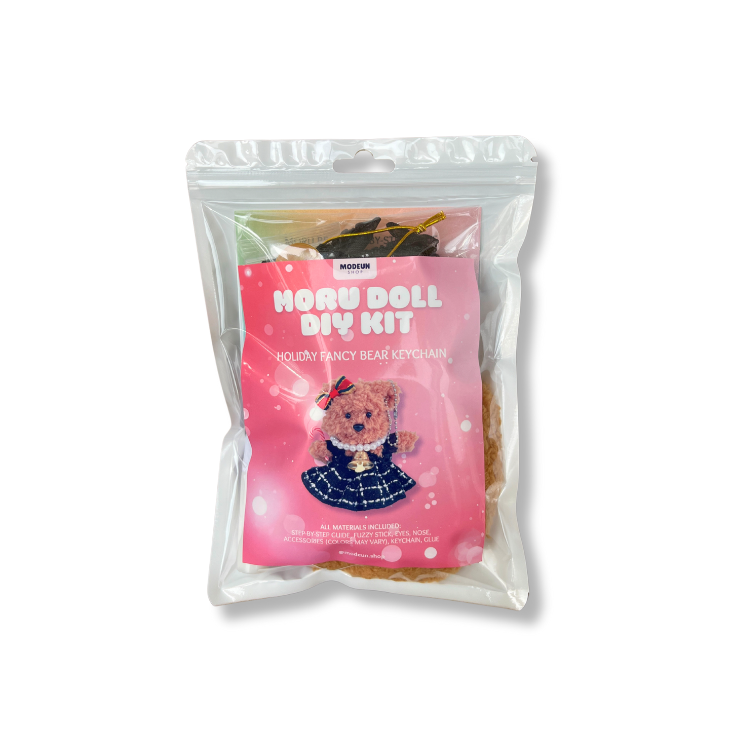HOLIDAY FANCY MORU BEAR DIY KEYCHAIN KIT