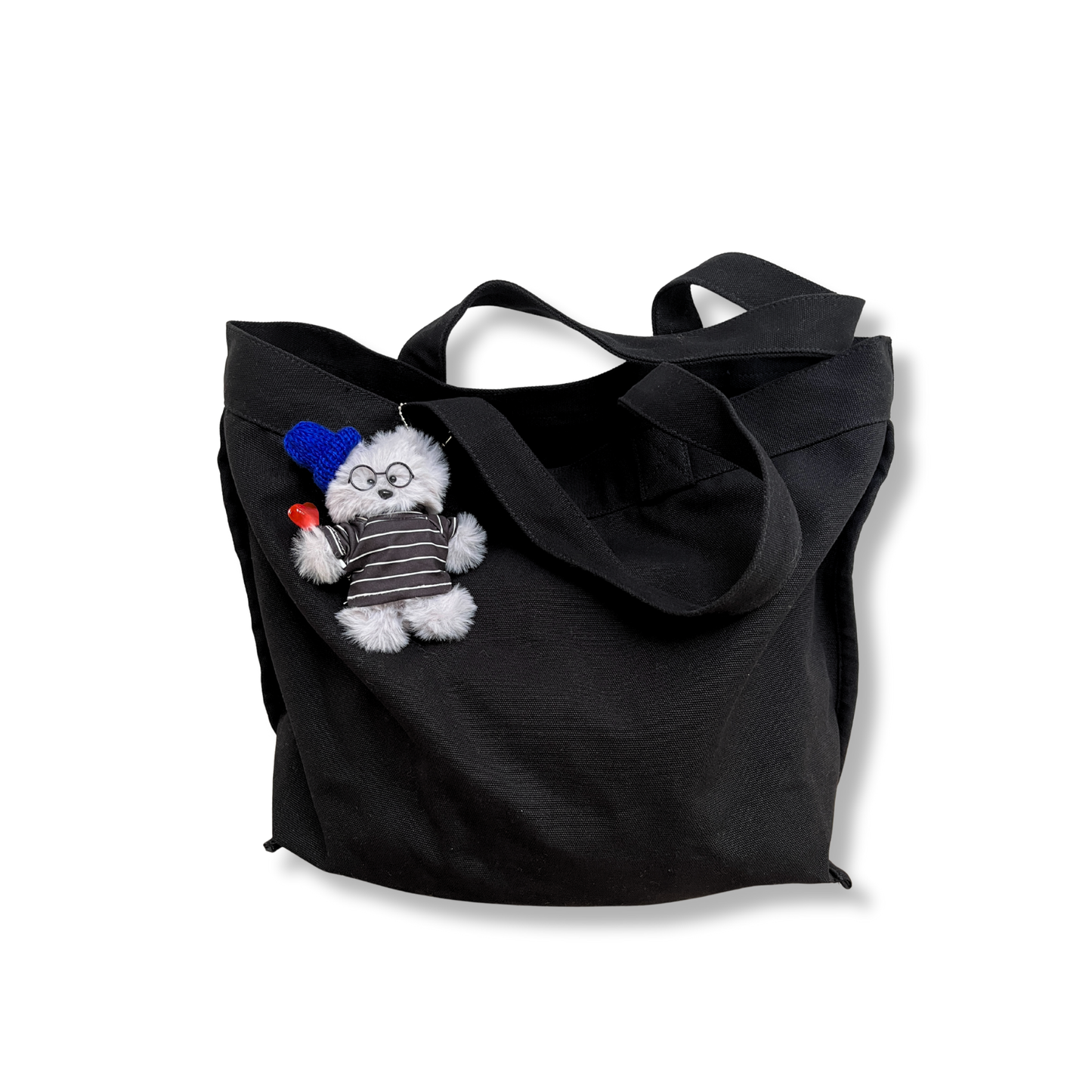 Fuzzy Bear Keychain on Bag