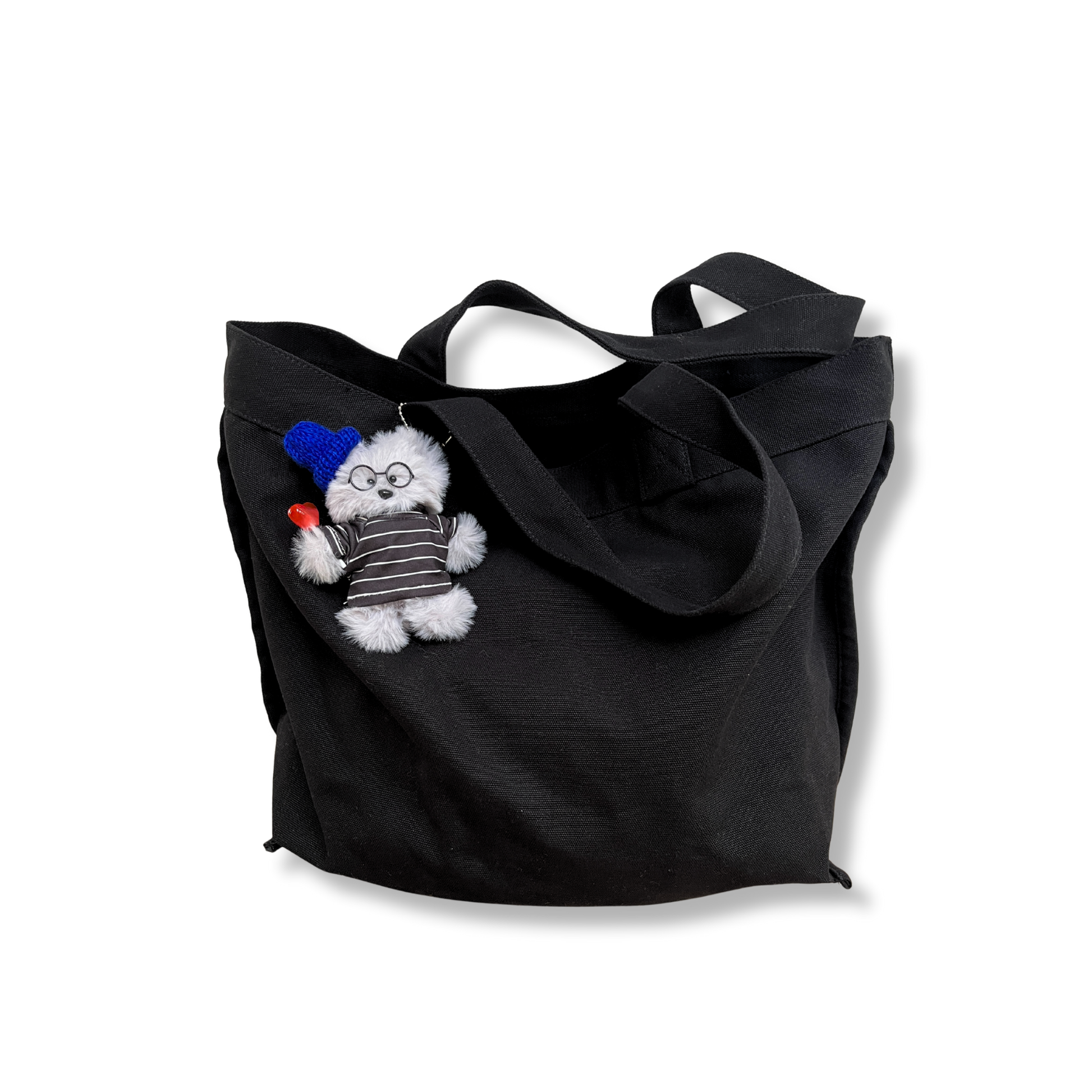 Fuzzy Bear Keychain on Bag