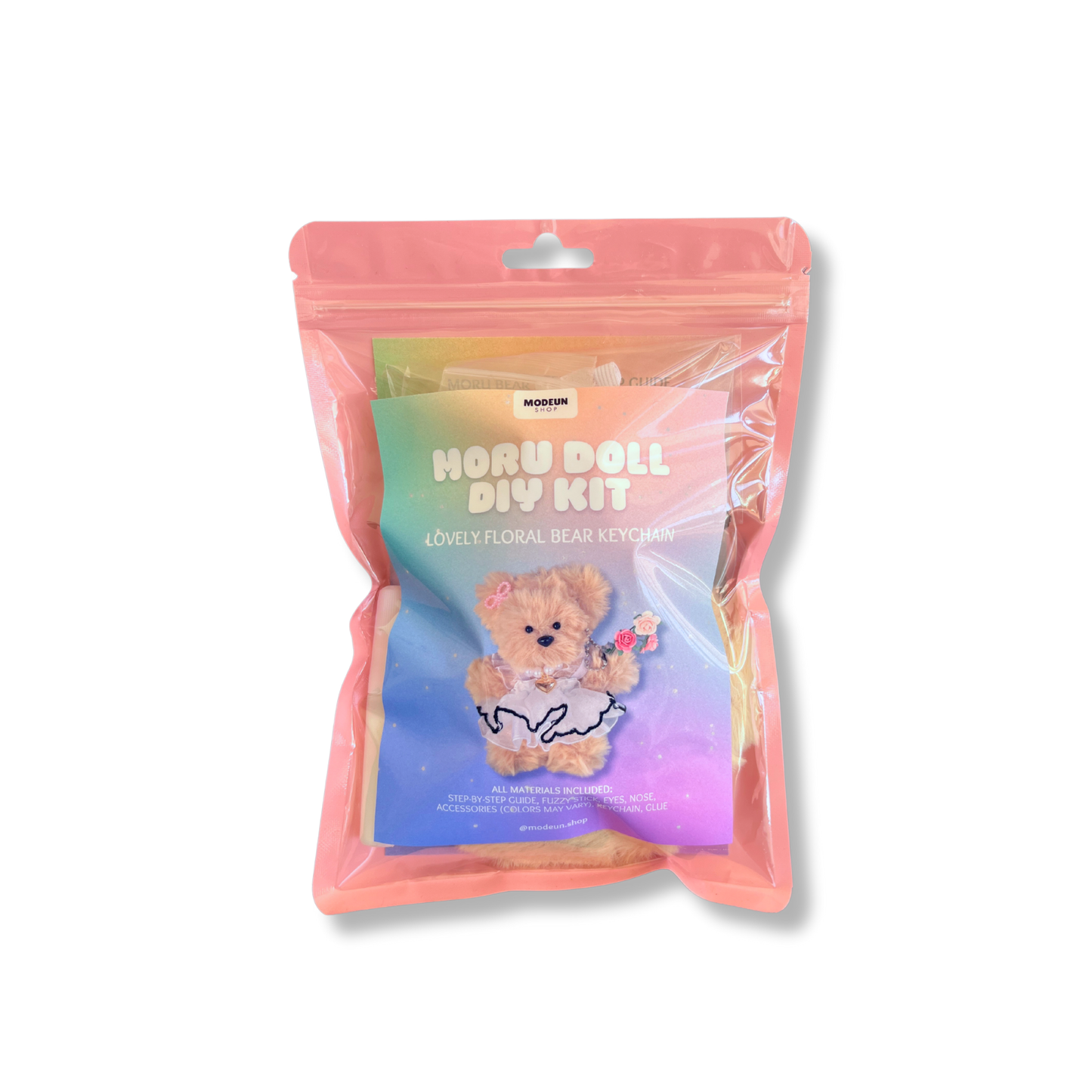 LOVELY FLORAL BEAR DIY KEYCHAIN KIT